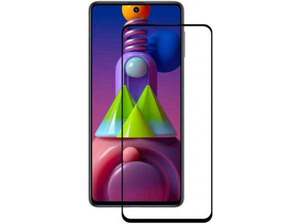 100% Fullscreen Curved Screen Protector Handy Display Schutz Glas für komplette Abdeckung des Samsung Galaxy M51 Display in schwarz von Screenguard