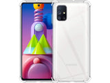 Hoch transparenter TPU Gummi Schutz Handy Hülle Clear Case klar mit verstärkten Schutzecken Bumper für das Samsung Galaxy M51 Display und Gehäuse in transparent von Screenguard