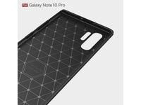 Flexible Handy Schutzhülle mit gebürster Carbon Textur auf der Rückseite für zum Schutz des Samsung Galaxy Note10+  Display und Gehäuse Case in schwarz von Screenguard