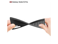 Soft TPU Case mit Design aus feinem veganen Leder für Samsung Galaxy Note10+ stabil mit erhöhten Rändern und Kanten in schwarz von Screenguard