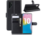 Lederhülle Portemonnaie Karten Ledertasche für Samsung Galaxy Note10+ in schwarz von Screenguard