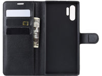 Lederhülle Karten Wallet Ledertasche Etui für Samsung Galaxy Note10+ in schwarz von Screenguard