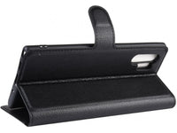 Lederhülle Karten Wallet Ledertasche Etui für Samsung Galaxy Note10+ in schwarz von Screenguard