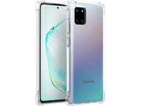 Hoch transparenter TPU Gummi Schutz Handy Hülle Clear Case klar mit verstärkten Schutzecken Bumper für das Samsung Galaxy Note10 Lite Display und Gehäuse in transparent von Screenguard