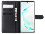 Lederhülle Karten Wallet Ledertasche Etui für Samsung Galaxy Note10 Lite in schwarz von Screenguard