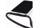 Necklace Handy Hülle mit Kordel Kette schwarz zum Tragen des Samsung Galaxy Note20 am Körper wie Handtasche Lanyard, stabil mit erhöhten Rändern und Kanten in transparent von Screenguard