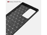 Flexible Handy Schutzhülle mit gebürster Carbon Textur auf der Rückseite für zum Schutz des Samsung Galaxy Note20 Ultra  Display und Gehäuse Case in schwarz von Screenguard