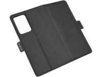 Veganes Flip Case Leder Etui Hülle mit Karten Fächer und Sichtfenster für Samsung Galaxy Note20 Ultra in schwarz von Screenguard