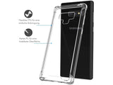 Hoch transparenter TPU Gummi Schutz Handy Hülle Clear Case klar mit verstärkten Schutzecken Bumper für das Samsung Galaxy Note9 Display und Gehäuse in transparent von Screenguard