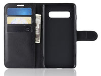 Lederhülle Karten Wallet Ledertasche Etui für Samsung Galaxy S10 5G in schwarz von Screenguard