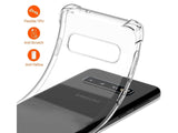 Hoch transparenter TPU Gummi Schutz Handy Hülle Clear Case klar mit verstärkten Schutzecken Bumper für das Samsung Galaxy S10 Display und Gehäuse in transparent von Screenguard