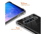 Hoch transparenter TPU Gummi Schutz Handy Hülle Clear Case klar mit verstärkten Schutzecken Bumper für das Samsung Galaxy S10 Display und Gehäuse in transparent von Screenguard