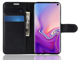 Lederhülle Karten Wallet Ledertasche Etui für Samsung Galaxy S10e in schwarz von Screenguard