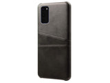 CardCaddy Leder Backcase mit Kartenfächern für Samsung Galaxy S20 in schwarz von Screenguard