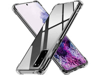 Hoch transparenter TPU Gummi Schutz Handy Hülle Clear Case klar mit verstärkten Schutzecken Bumper für das Samsung Galaxy S20 Display und Gehäuse in transparent von Screenguard