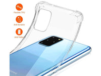 Hoch transparenter TPU Gummi Schutz Handy Hülle Clear Case klar mit verstärkten Schutzecken Bumper für das Samsung Galaxy S20+ Display und Gehäuse in transparent von Screenguard