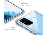 Hoch transparenter TPU Gummi Schutz Handy Hülle Clear Case klar mit verstärkten Schutzecken Bumper für das Samsung Galaxy S20+ Display und Gehäuse in transparent von Screenguard