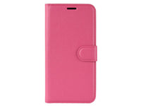 Lederhülle Karten Wallet Ledertasche Etui für Samsung Galaxy S20 FE in pink von Screenguard