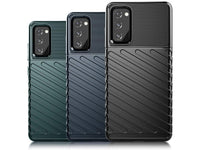 Moderne Design Hülle Cover für das Samsung Galaxy S20 FE mit Stripes zum Schutz von Kratzern, Dellen, Display aus TPU Gummi in grün von Screenguard