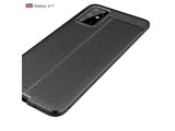 Soft TPU Case mit Design aus feinem veganen Leder für Samsung Galaxy S20+ stabil mit erhöhten Rändern und Kanten in schwarz von Screenguard