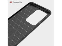 Flexible Handy Schutzhülle mit gebürster Carbon Textur auf der Rückseite für zum Schutz des Samsung Galaxy S20 Ultra  Display und Gehäuse Case in schwarz von Screenguard