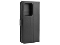 Lederhülle Karten Wallet Ledertasche Etui für Samsung Galaxy S20 Ultra in schwarz von Screenguard