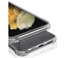 Hoch transparenter TPU Gummi Schutz Handy Hülle Clear Case klar mit verstärkten Schutzecken Bumper für das Samsung Galaxy S21 Display und Gehäuse in transparent von Screenguard