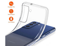 Gummi Hülle für Samsung Galaxy S21 FE aus flexiblem Soft TPU, kristallklar und transparent von Screenguard