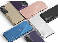 Clear View Flip Case für Samsung Galaxy S21+ in blau von Screenguard