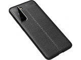 Soft TPU Case mit Design aus feinem veganen Leder für Samsung Galaxy S21 stabil mit erhöhten Rändern und Kanten in schwarz von Screenguard