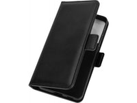 Veganes Flip Case Leder Etui Hülle mit Karten Fächer und Sichtfenster für Samsung Galaxy S21 in schwarz von Screenguard