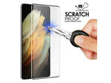 100% Fullscreen Curved Screen Protector Handy Display Schutz Glas für komplette Abdeckung des Samsung Galaxy S21 Ultra Display in schwarz von Screenguard