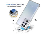 Hoch transparenter TPU Gummi Schutz Handy Hülle Clear Case klar mit verstärkten Schutzecken Bumper für das Samsung Galaxy S21 Ultra Display und Gehäuse in transparent von Screenguard