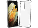 Hoch transparenter TPU Gummi Schutz Handy Hülle Clear Case klar mit verstärkten Schutzecken Bumper für das Samsung Galaxy S21 Ultra Display und Gehäuse in transparent von Screenguard