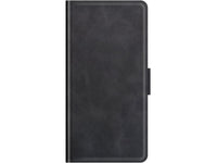 Veganes Flip Case Leder Etui Hülle mit Karten Fächer und Sichtfenster für Samsung Galaxy S22+ in schwarz von Screenguard