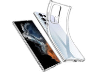 Gummi Hülle für Samsung Galaxy S22 Ultra aus flexiblem Soft TPU, kristallklar und transparent von Screenguard