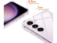 Hoch transparenter TPU Gummi Schutz Handy Hülle Clear Case klar mit verstärkten Schutzecken Bumper für das Samsung Galaxy S23+ Display und Gehäuse in transparent von Screenguard