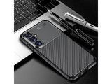 Hochwertig stabile Soft TPU Smartphone Handy Hülle im Carbon Design für Samsung Galaxy S23 FE zum Schutz des Display und Gehäuse Cover in schwarz von Screenguard