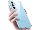 Hoch transparenter TPU Gummi Schutz Handy Hülle Clear Case klar mit verstärkten Schutzecken Bumper für das Samsung Galaxy S24 FE Display und Gehäuse in transparent von Screenguard