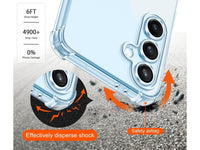 Hoch transparenter TPU Gummi Schutz Handy Hülle Clear Case klar mit verstärkten Schutzecken Bumper für das Samsung Galaxy S24 FE Display und Gehäuse in transparent von Screenguard