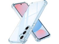 Hoch transparenter TPU Gummi Schutz Handy Hülle Clear Case klar mit verstärkten Schutzecken Bumper für das Samsung Galaxy S24 FE Display und Gehäuse in transparent von Screenguard