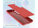 Liquid Silikon Case für Samsung Galaxy S24 in rot von Screenguard