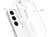 Das Magnetic MagSafe Clear Case von Screenguard schützt Ihr Samsung Galaxy S24+ effektiv vor Schäden bei Sturz oder Stoss. Erhöhter Rahmen rund um das Display und Kamera gegen Kratzer und Dellen. Transparenter Schutz mit Magnetring. Zum Wireless Aufladen mit MagSafe kompatiblen Zubehör.