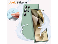 Liquid Silikon Case für Samsung Galaxy S24 Ultra in hellgrün von Screenguard