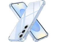 Hoch transparenter TPU Gummi Schutz Handy Hülle Clear Case klar mit verstärkten Schutzecken Bumper für das Samsung Galaxy S25 Display und Gehäuse in transparent von Screenguard