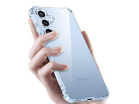 Hoch transparenter TPU Gummi Schutz Handy Hülle Clear Case klar mit verstärkten Schutzecken Bumper für das Samsung Galaxy S25+ Display und Gehäuse in transparent von Screenguard