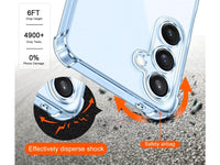 Hoch transparenter TPU Gummi Schutz Handy Hülle Clear Case klar mit verstärkten Schutzecken Bumper für das Samsung Galaxy S25+ Display und Gehäuse in transparent von Screenguard