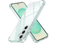 Hoch transparenter TPU Gummi Schutz Handy Hülle Clear Case klar mit verstärkten Schutzecken Bumper für das Samsung Galaxy S25+ Display und Gehäuse in transparent von Screenguard