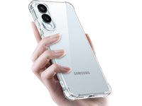 Hoch transparenter TPU Gummi Schutz Handy Hülle Clear Case klar mit verstärkten Schutzecken Bumper für das Samsung Galaxy S25 Edge Display und Gehäuse in transparent von Screenguard