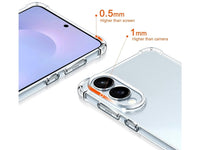 Hoch transparenter TPU Gummi Schutz Handy Hülle Clear Case klar mit verstärkten Schutzecken Bumper für das Samsung Galaxy S25 Edge Display und Gehäuse in transparent von Screenguard